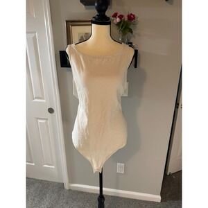 Free Assembly Minimalist Capsule Women XXL/2XL Sleeveless Bodysuit Cotton Blend